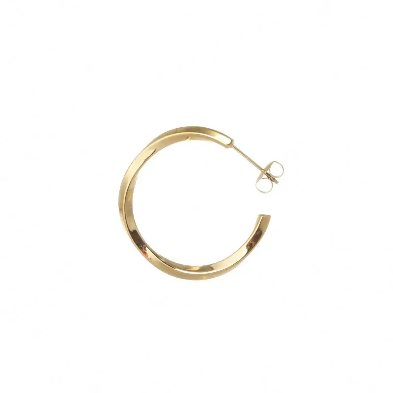 

Stylish High Quality Stainless Steel Cheap Gold Plated Hoop Earrings