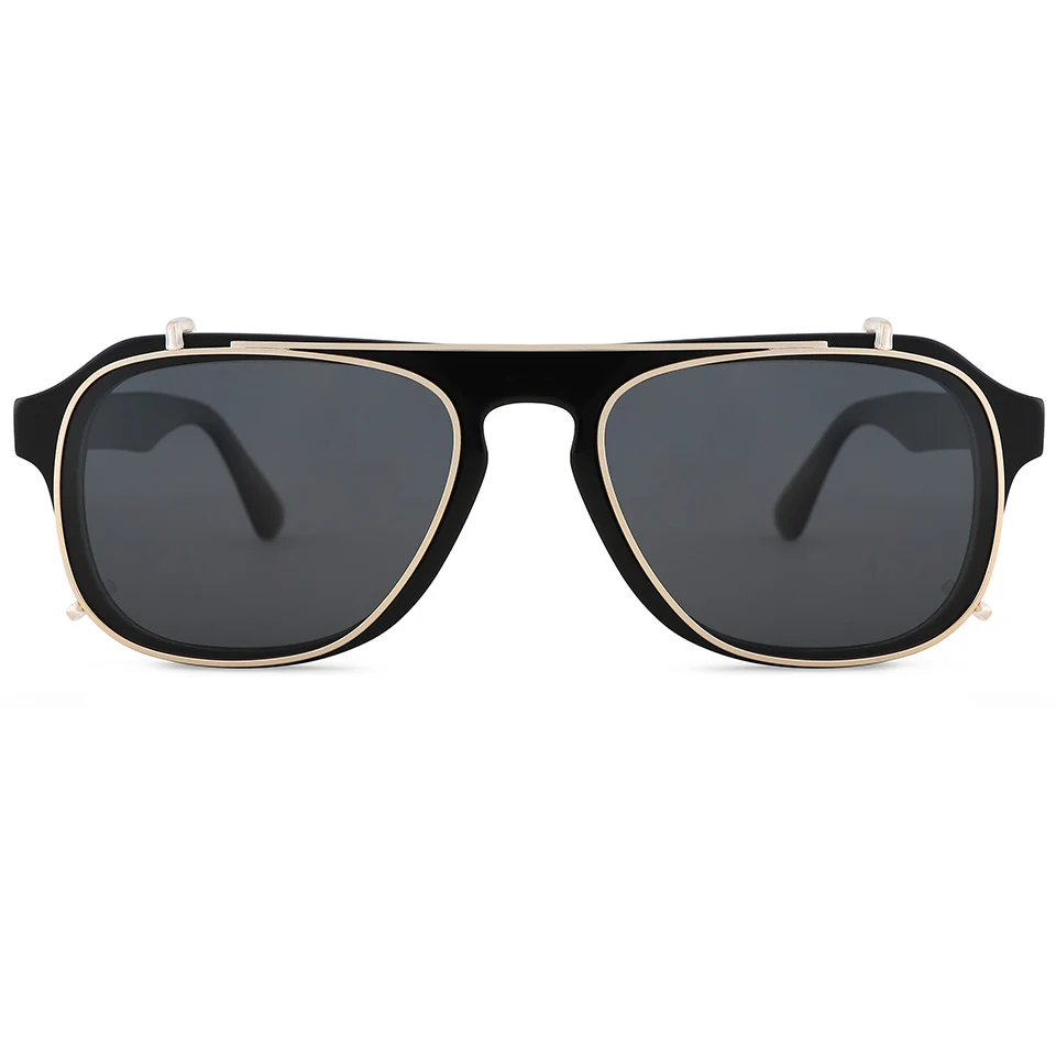 

Latest Acetate with Metal clip on Sunglasses Retro fashion unisex sunglasses spring hinge optical frames sunglasses, 4 colors