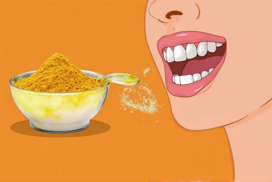 Natural ingredients for removing turmeric stains from teeth including baking soda and coconut oil