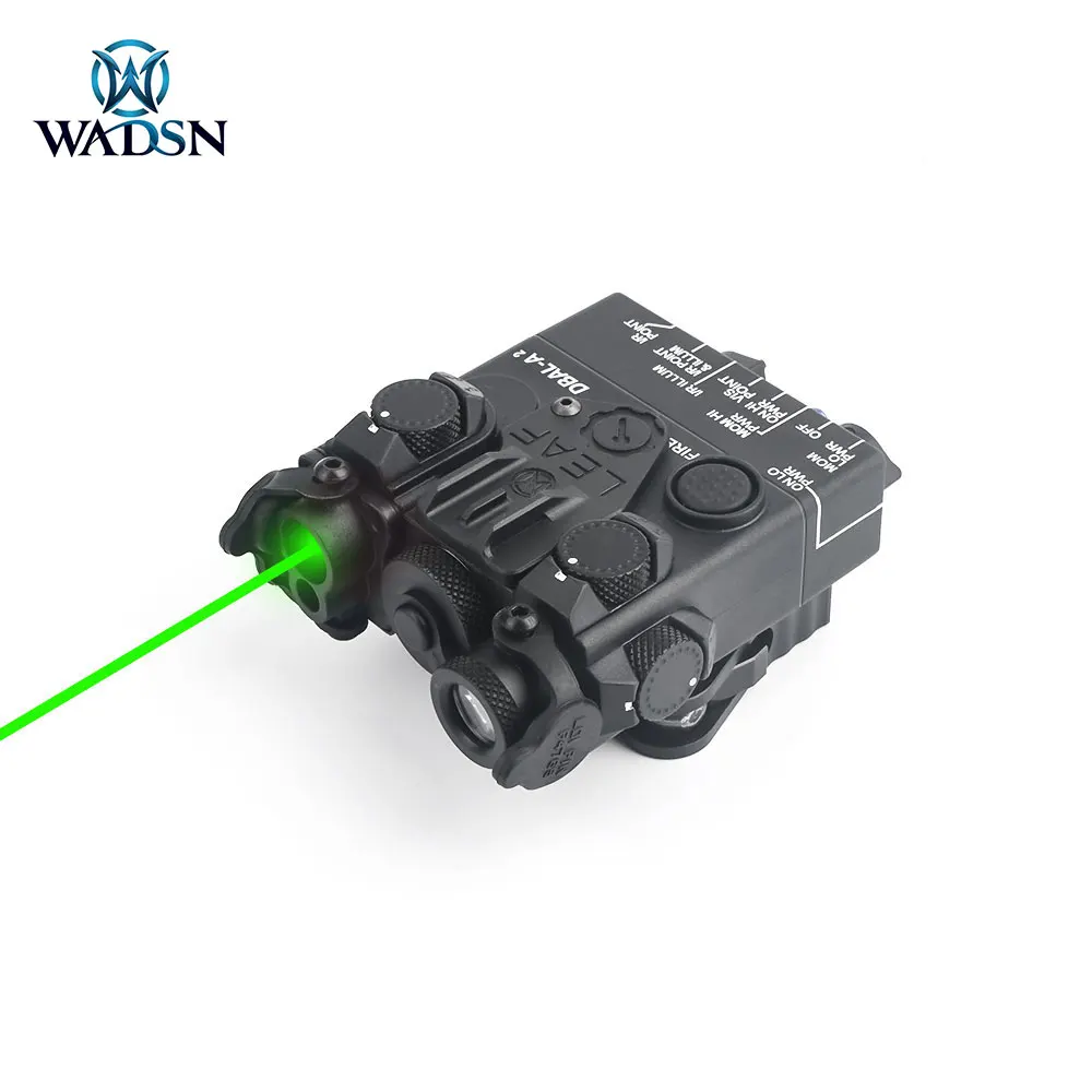 

WADSN Tactical DBAL A2 Green IR White Light Hunting Rifle light DBAL A2 Green Illuminator for air gun, Black/dark earth