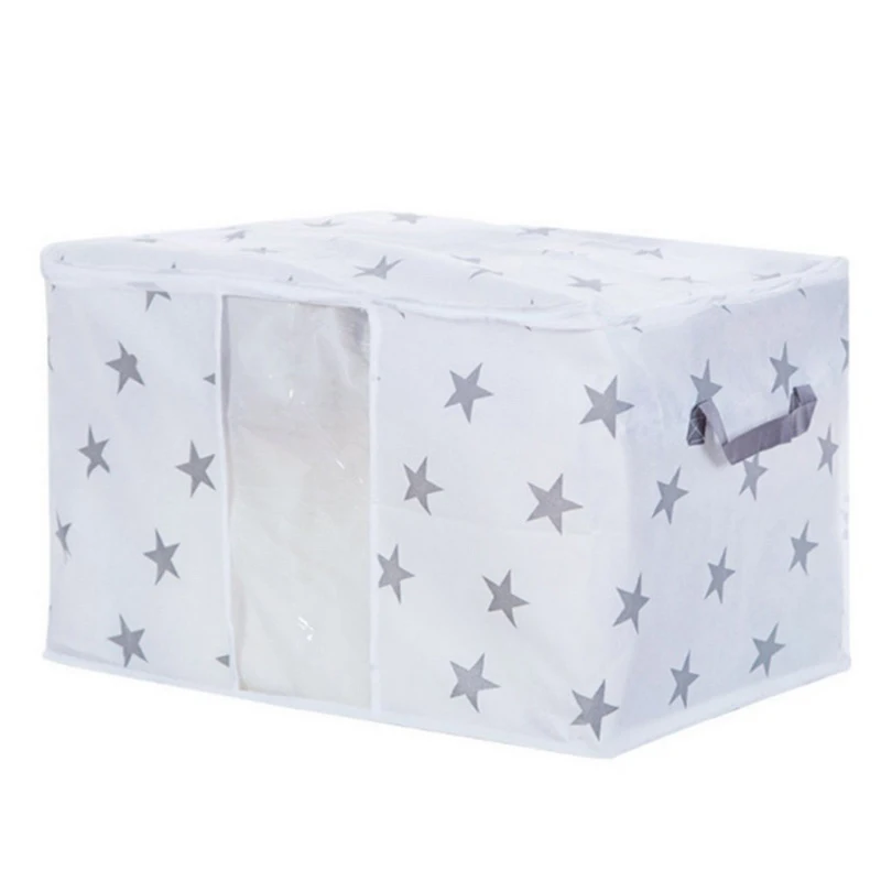 

Quilt Storage Bag Moving Clothing Finishing Packing Bag Household Clothes Non-woven Storage Bag, As photo