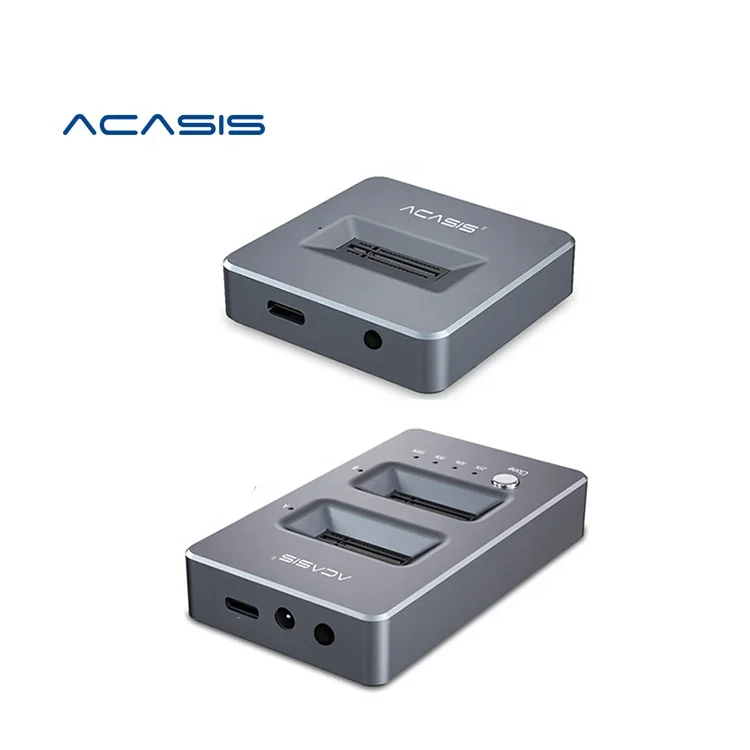 

ACASIS Dropshipping USB C 3.1 Gen2 10Gbps Dual & Single Bay Offline Clone M.2 NVME SSD Enclosure For Data Copies