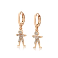 

99243 Xuping Jewelry Fashion High Quality 18K Gold Plated Cute villain shaped pendant Hoop Earring