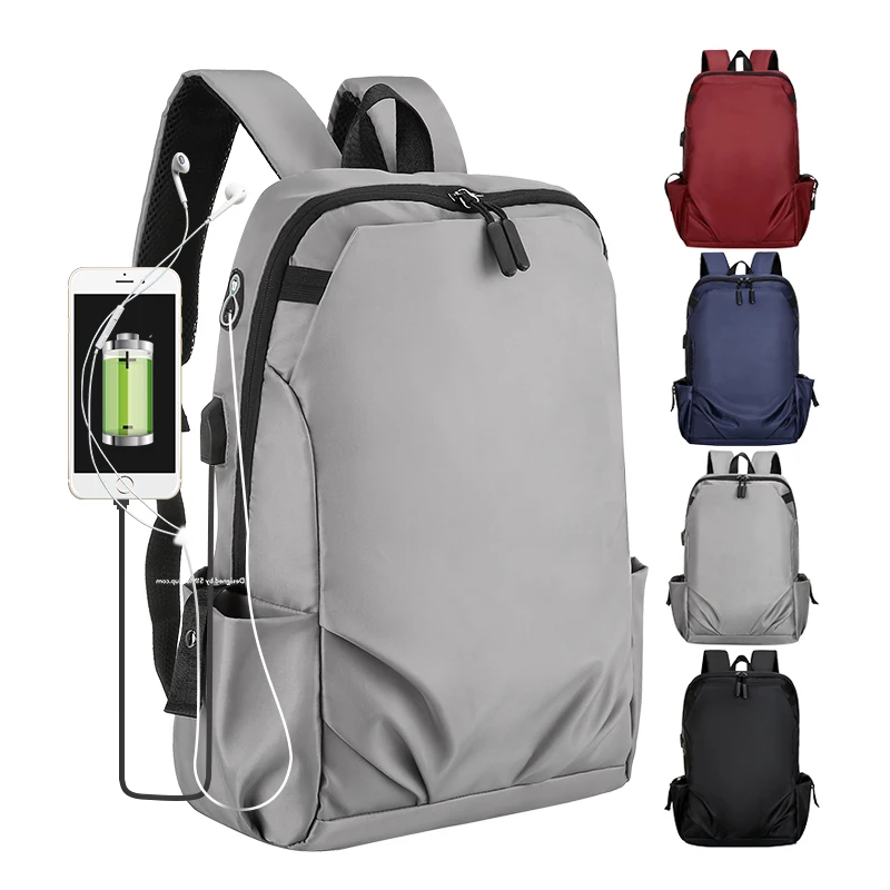 

Japan style simple leisure design factory direct wholesale custom logo good quality USB laptop backpack bagpack knapsack, Black, grey, blue, red or custom