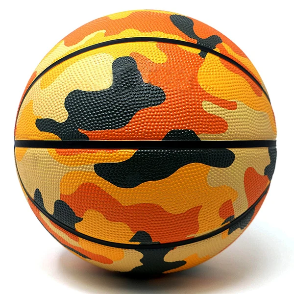 

basketball size 7 ball Wholesale Rubber Basketball Camouflage Pattern Ball for Kids Teenagers Adults, Customize color