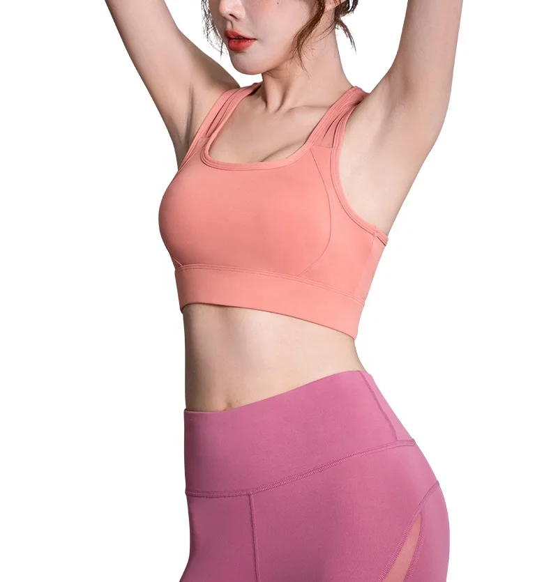

2022 New Fitness & Yoga Wear Shockproof Plus Size Racerback Yoga Bra Sports Bras For Women