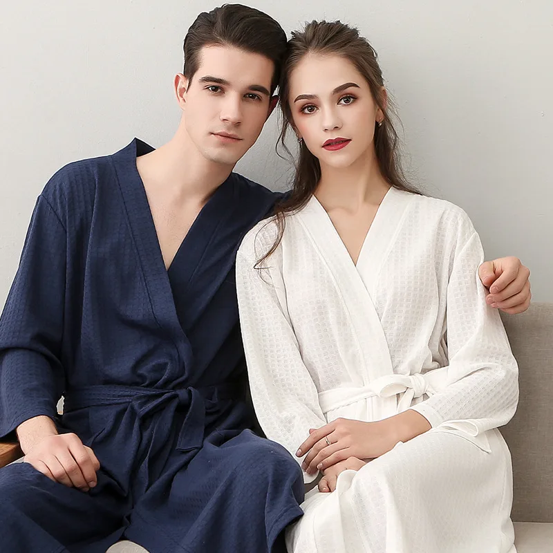 

robe gown hotel bathrobe couple soft comfortable weave bath robe