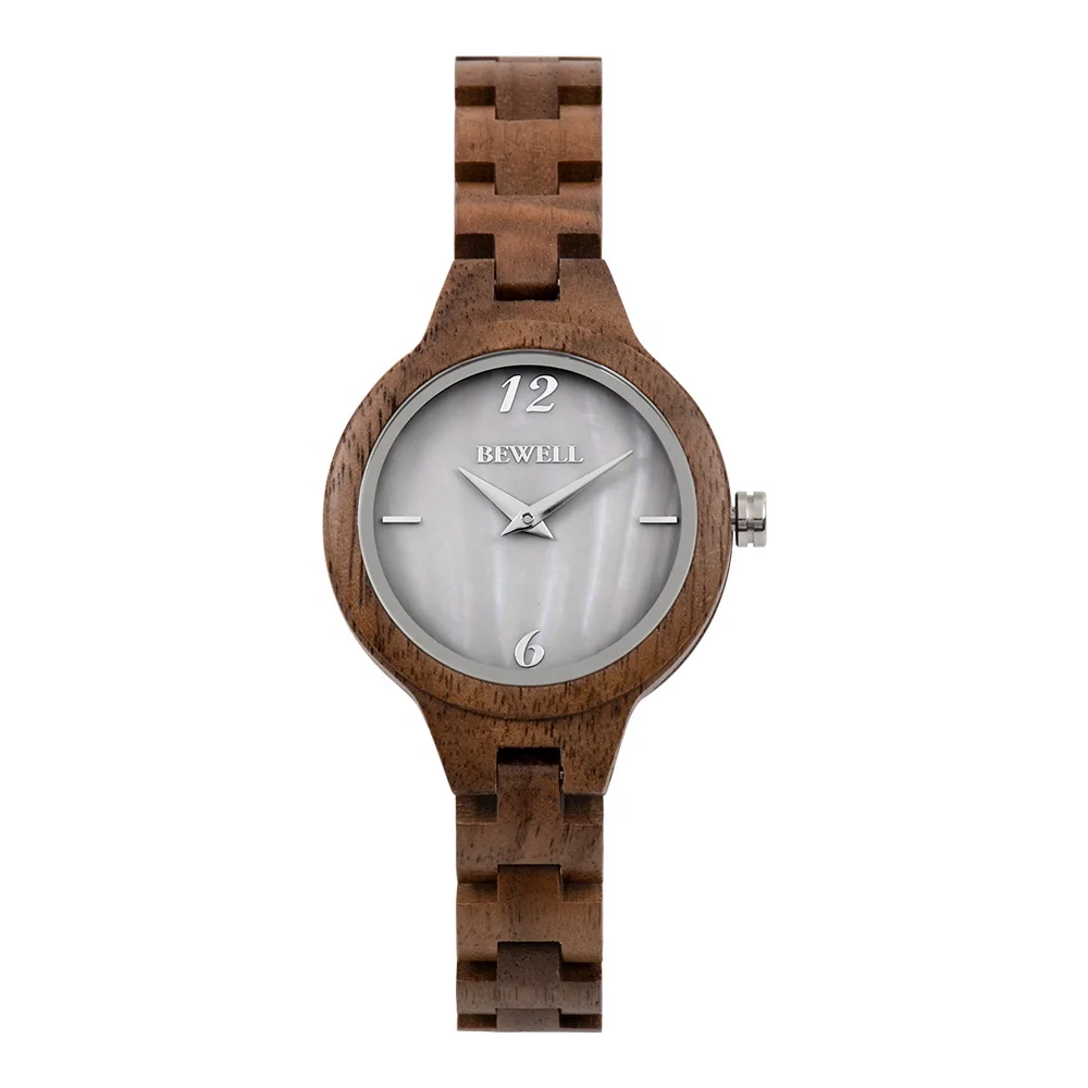 

China watch manufacturer make custom black walnut wooden watch from alibaba