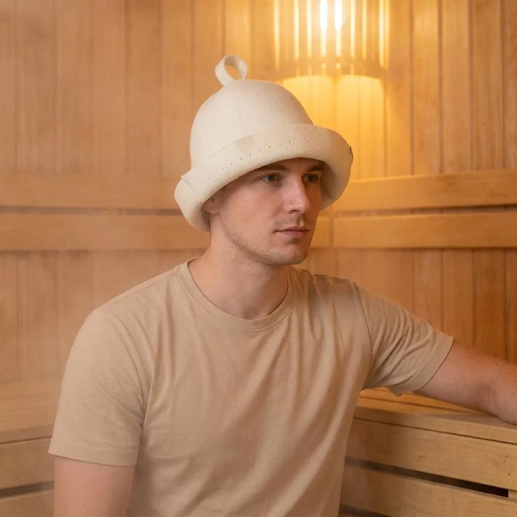 Male Model in Sauna