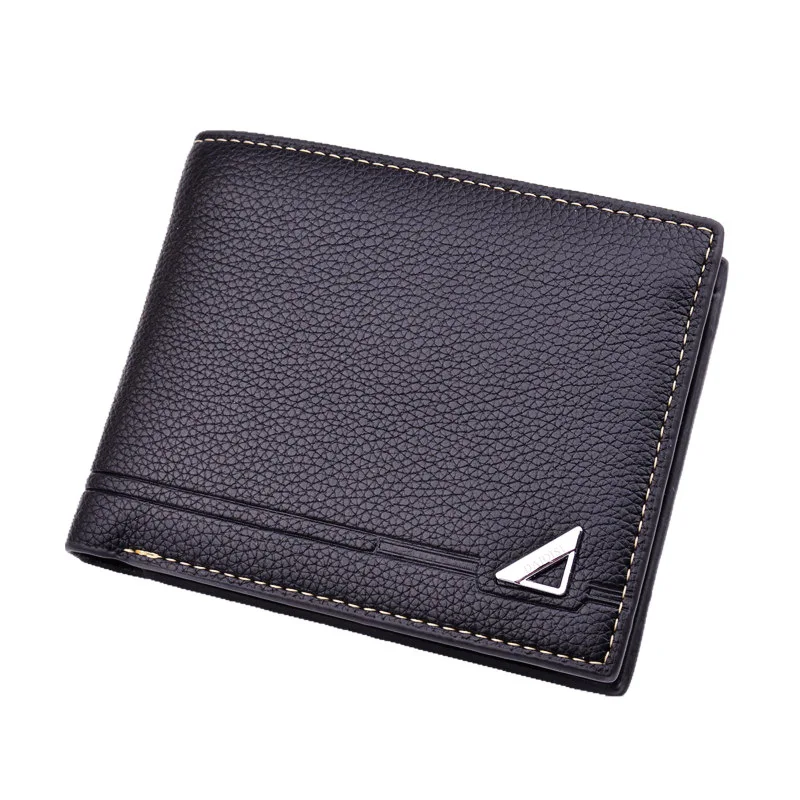 

New Men's Wallet Short Fashion Soft Wallet Casual Lychee Pattern Multi-card Slot Large-capacity Wallet