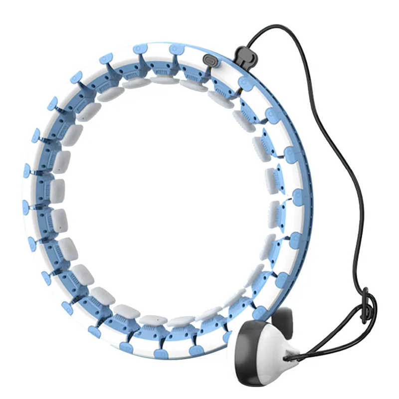 

Home Equipment Contador Digital Silence Review Weighted Plastic 24knots Detachable Patented Smart Hula Hoops For Adults And Kids, Grey/blue/pink