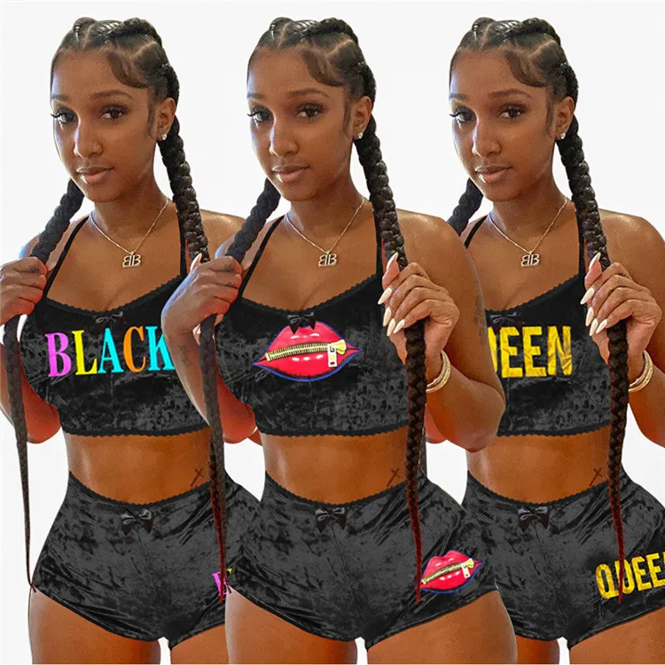 

2020 New Design Women Solid Short Pants Outfits Two Piece Shorts Set Women Clothing Summer Biker Short 2 Piece Set