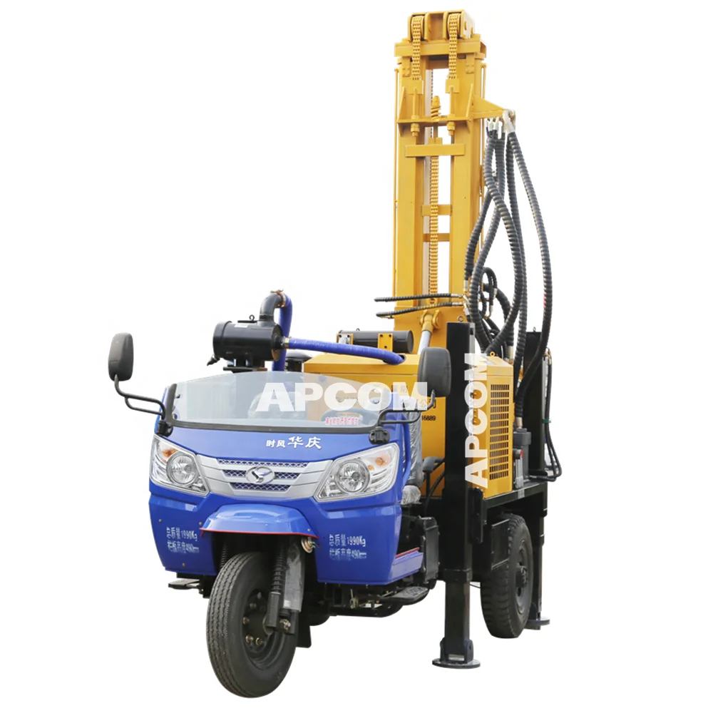 Convenient Efficient Tractor Mounted Drilling Rig APCOM Trailer Tractor Truck Mounted Water Well Drilling Rigs