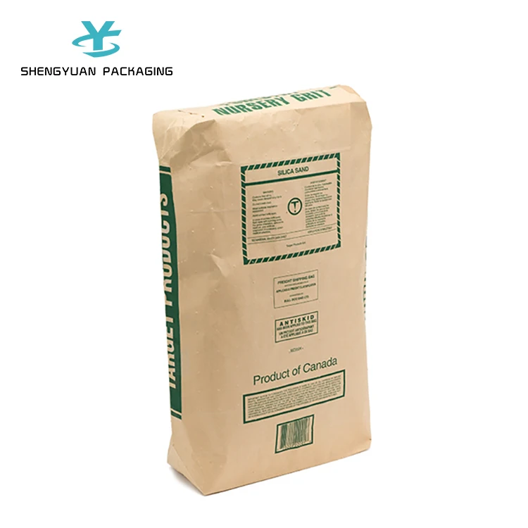 Custom 3ply Heavy Duty Packing Kraft Paper Bags 25kg 20kg 50kg Buy
