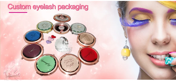Muting Wholesale Private Label Colorful Eyelashes Box Manufacturer 3D Real Mink Lashes Color