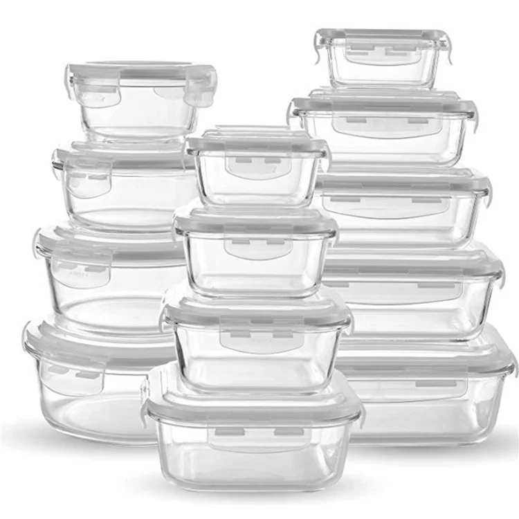 

bento Storage sets plastic lid storage glass food container with high quality