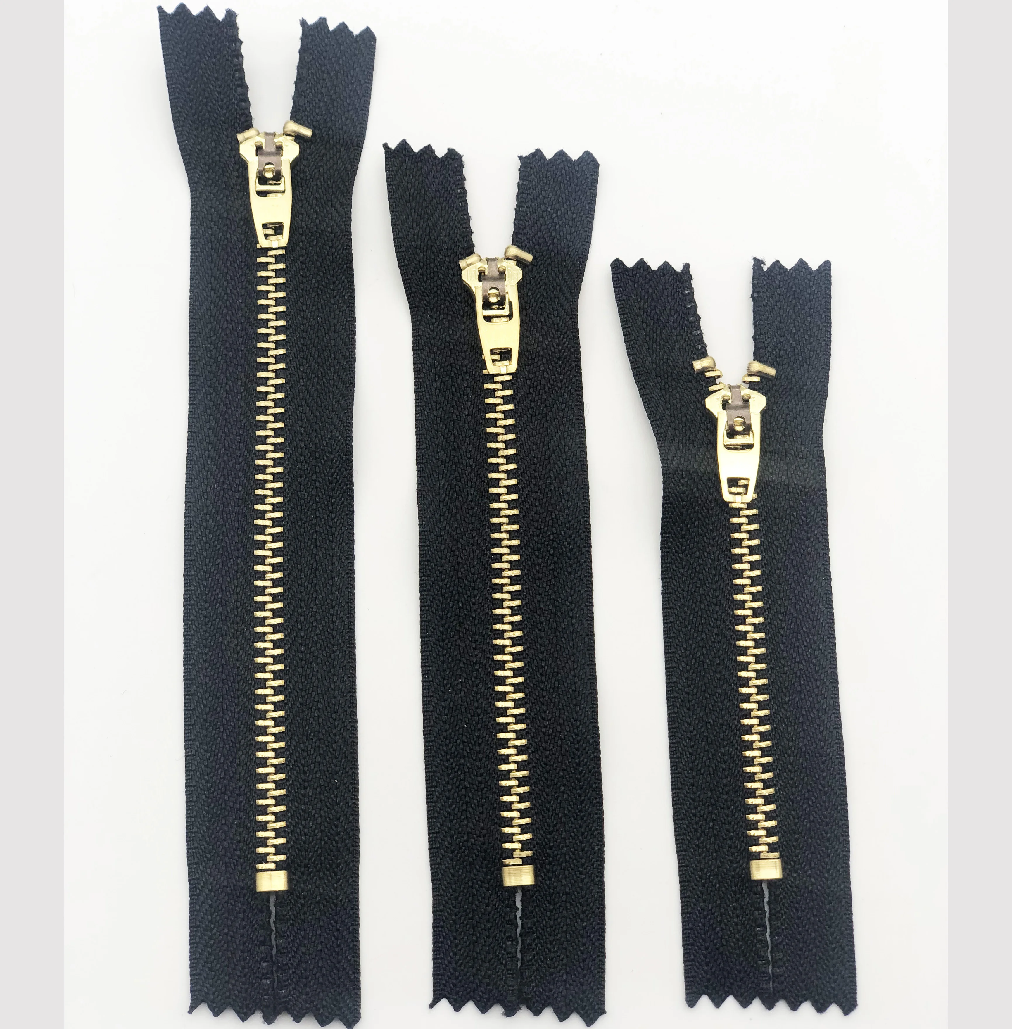 4.5yg Jeans Brass Metal Zipper 3# Antique Bronze Zipper Denim Jean ...