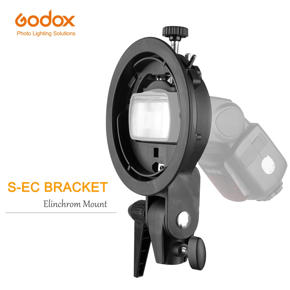 

inlighttech PRO Godox S-Type Bracket Elinchrom S Mount Holder for Speedlite Elinchrom Mount, Black