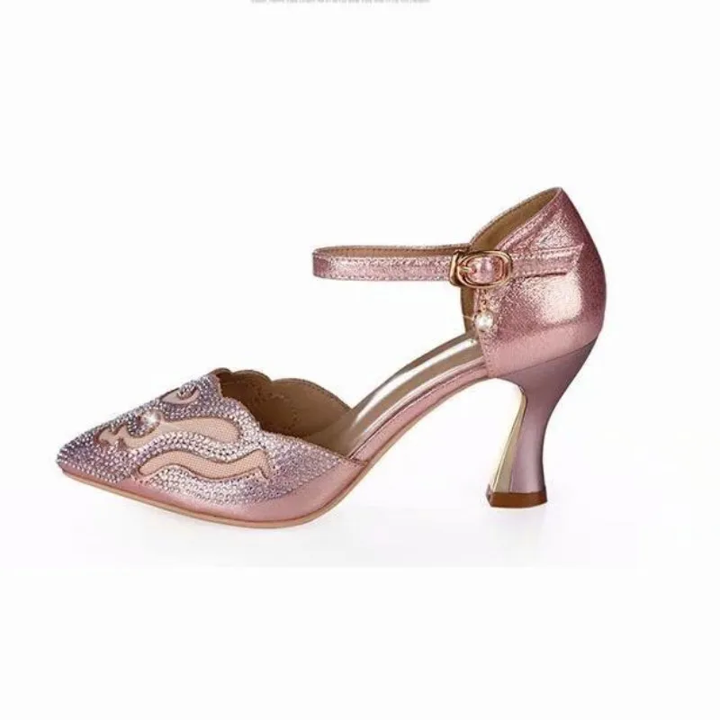 

Ladies Terbaru Sepatu Hak Tinggi Untuk Anak Perempuan Heels Strap Heels, Black, champagne gold