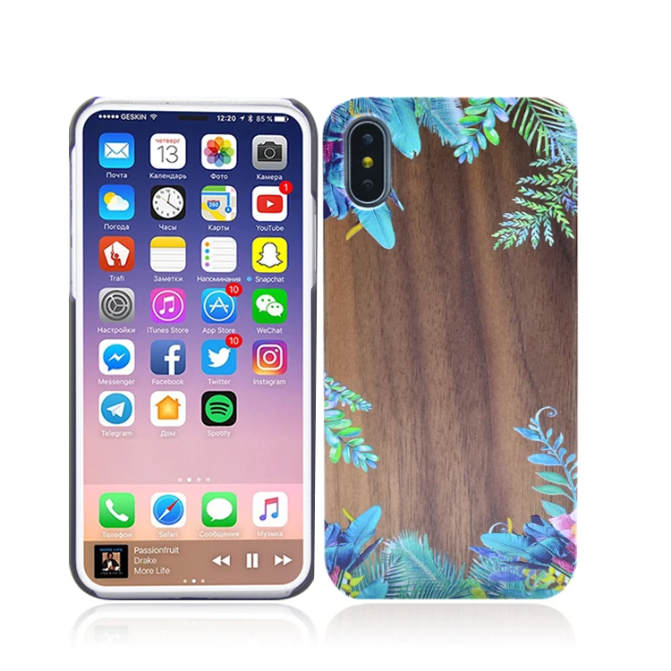 

For iPhone DIY Real PC Wood Phone Case Custom Print Wooden Phone Case