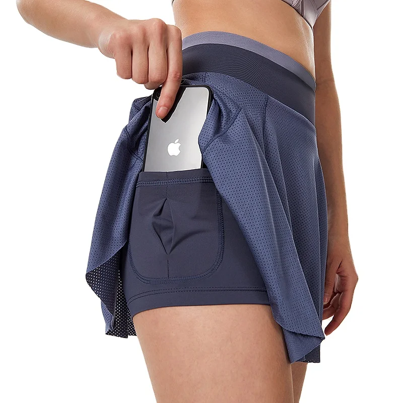 

RTS short skirt legging sets women Running ladies gym wear breathable fitness apparel, Customized colors