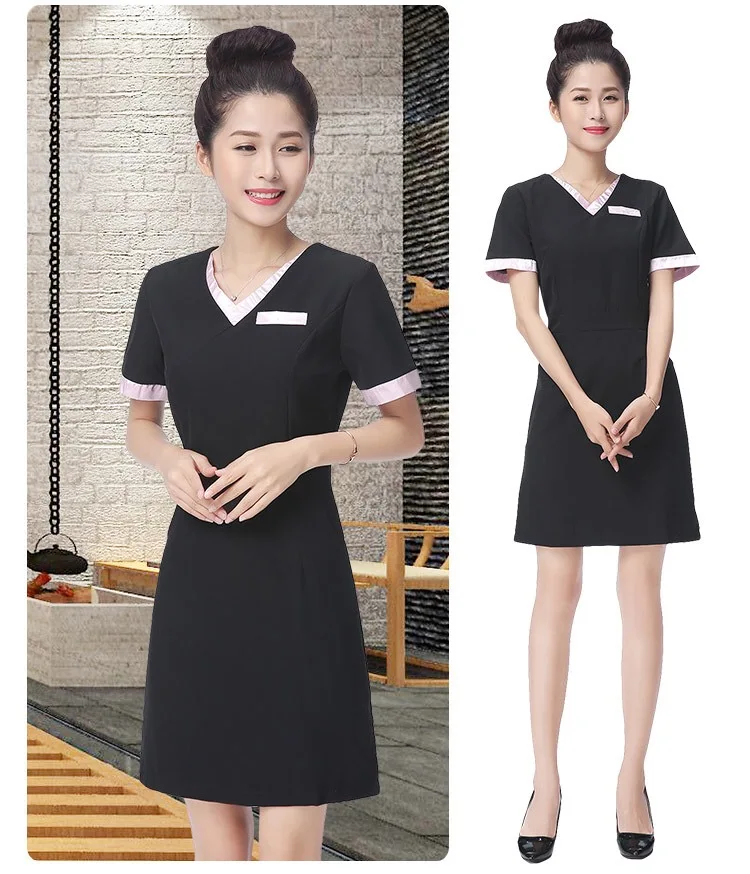 Women's Hotel Uniform Dress Hotel Restaurant Staff Uniform - Buy Women ...