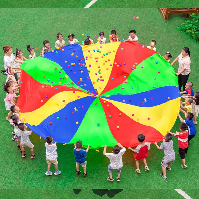 

Kids Play Parachute For Teamwork GameTeam Building Activity Game Parachute Rainbow Play Parachute, Colorful