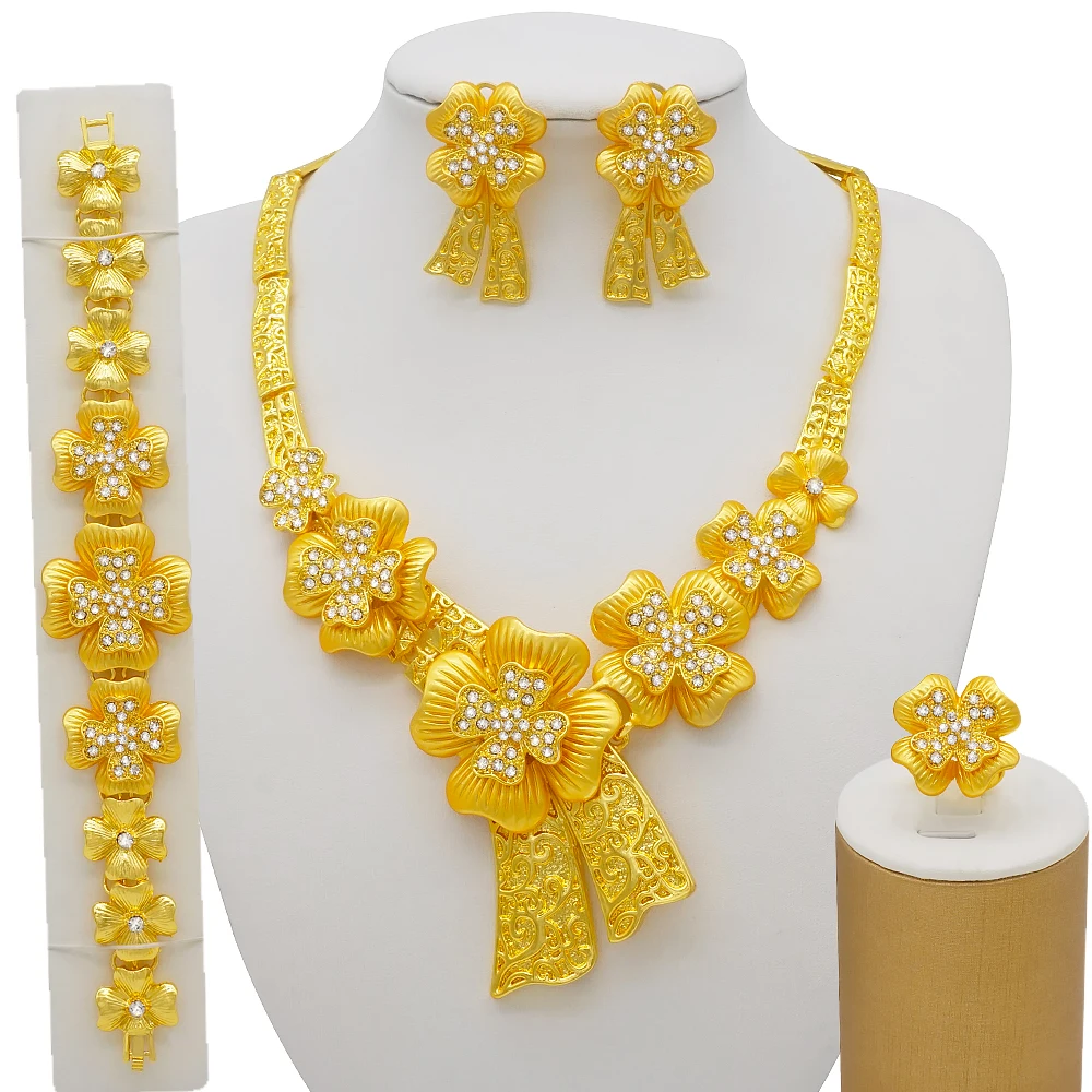 

valentines day jewelry set african women men jewelry necklaces jewelry set girls BJ871, Gold silver