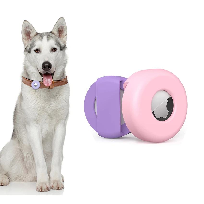 

JTOMEI Protective AirTags Case Cover Holder Dog Cat Collar Anti-Lost Pet Silicone Airtag Case, Customized colors