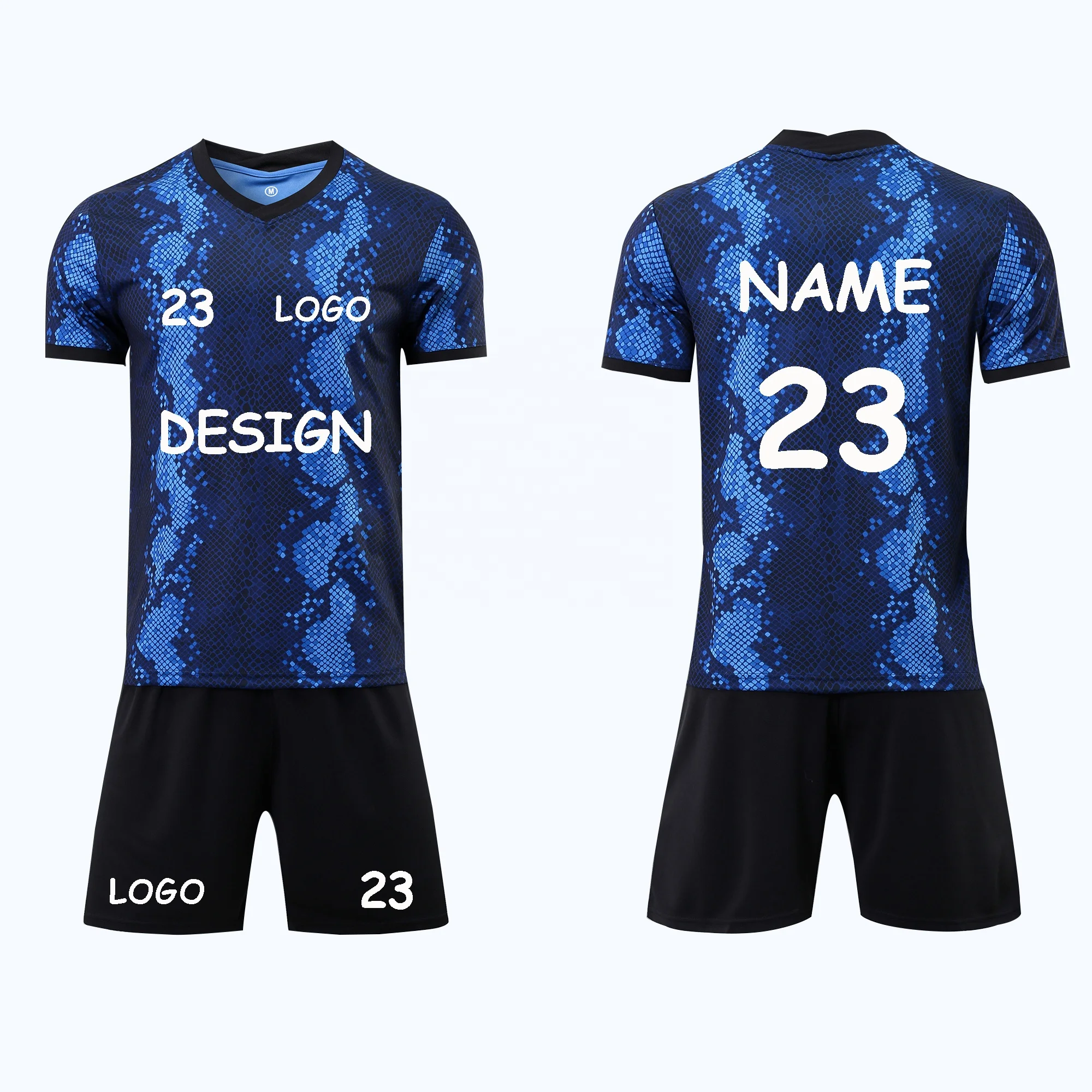 

Wholesale Soccer Wear Football Jersey quality camiseta de dark blue football soccer jersey kits jersey thailand