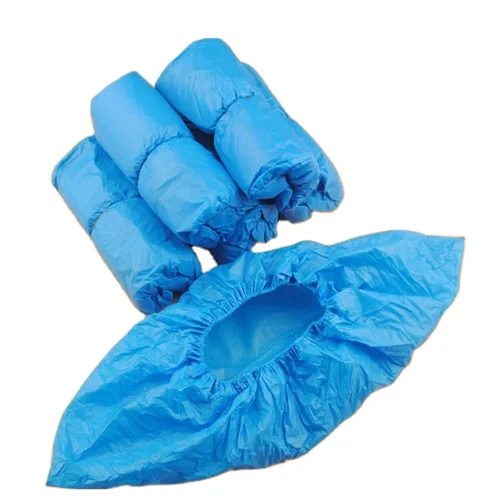 

attractive price new type single elastic waterproof disposable cpe shoe cover overcover, Blue