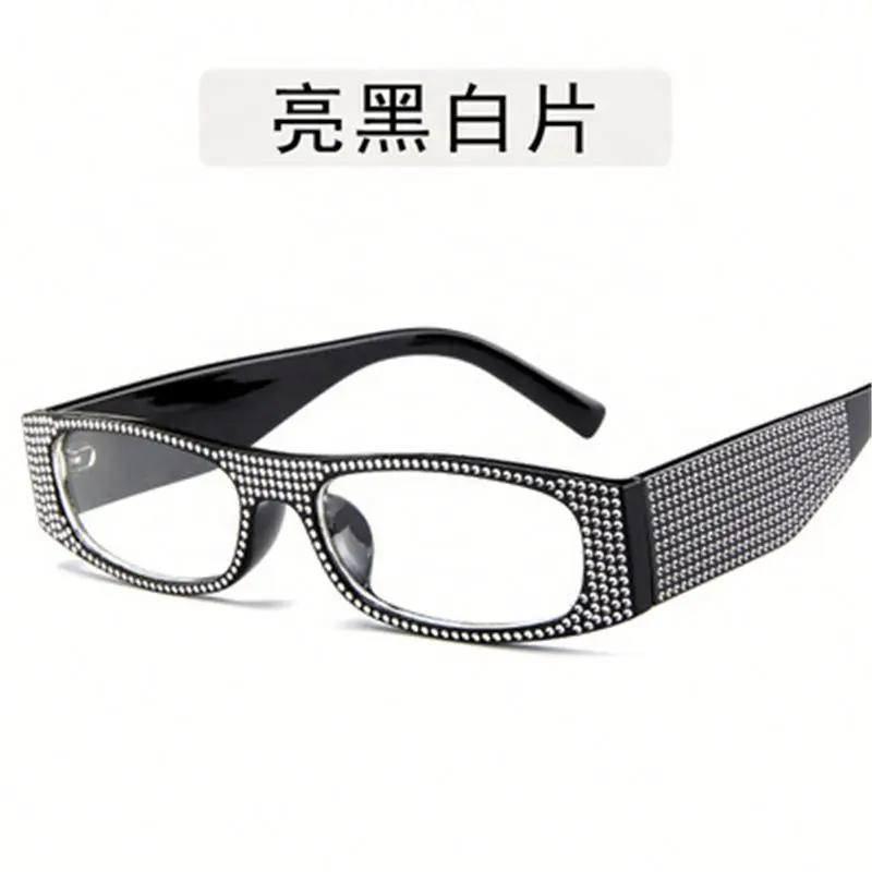 

Jhsport Small Sparkling Plastic Rectangle Sunglasses, 10 colors