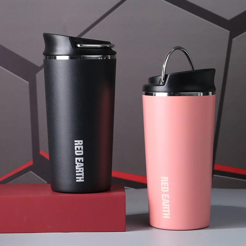 

powder coating 380ml thumbler double wall stainless steel beer pink black travel coffee mug with logo tumbler, Blue, red, black, white