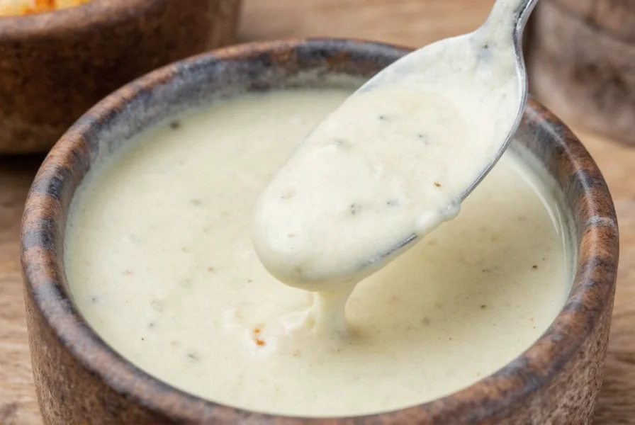 Taco topped with Peruvian White Sauce