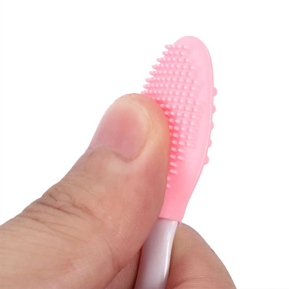 

Beauty Skin Care Wash Face Silicone Brush Exfoliating Nose Clean Blackhead Removal Brush Tool With Replacement Head, Pink,purple,green,yellow,red