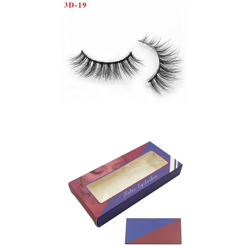 

Y 3D-19 quality guaranteed real mink eye lashes 15 mm handmade cruelty free lashes with boutique cardboard box, Natural black lashes