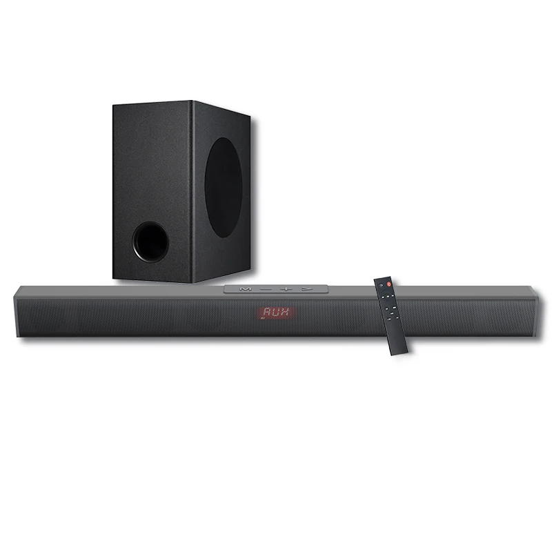 

Museeq Hifi Audio Bluetooth Soundbar Speaker home theatre system Wireless Sound bar with Subwoofer for TV, Black