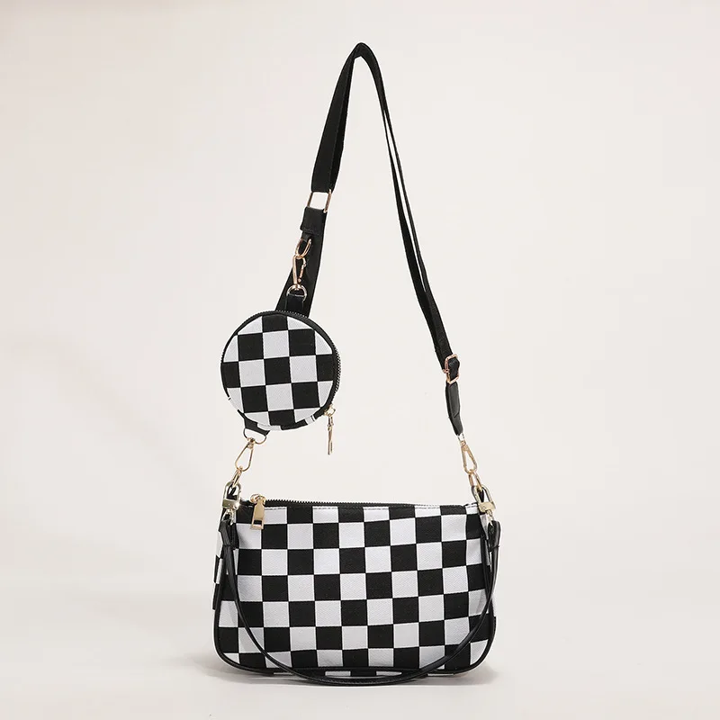 

New Luxury Women Purse Evening Party Diamonds Handbag Crossbody Messenger Bags Amazon Hot Sale Custom Logo Checkerboard Wallet