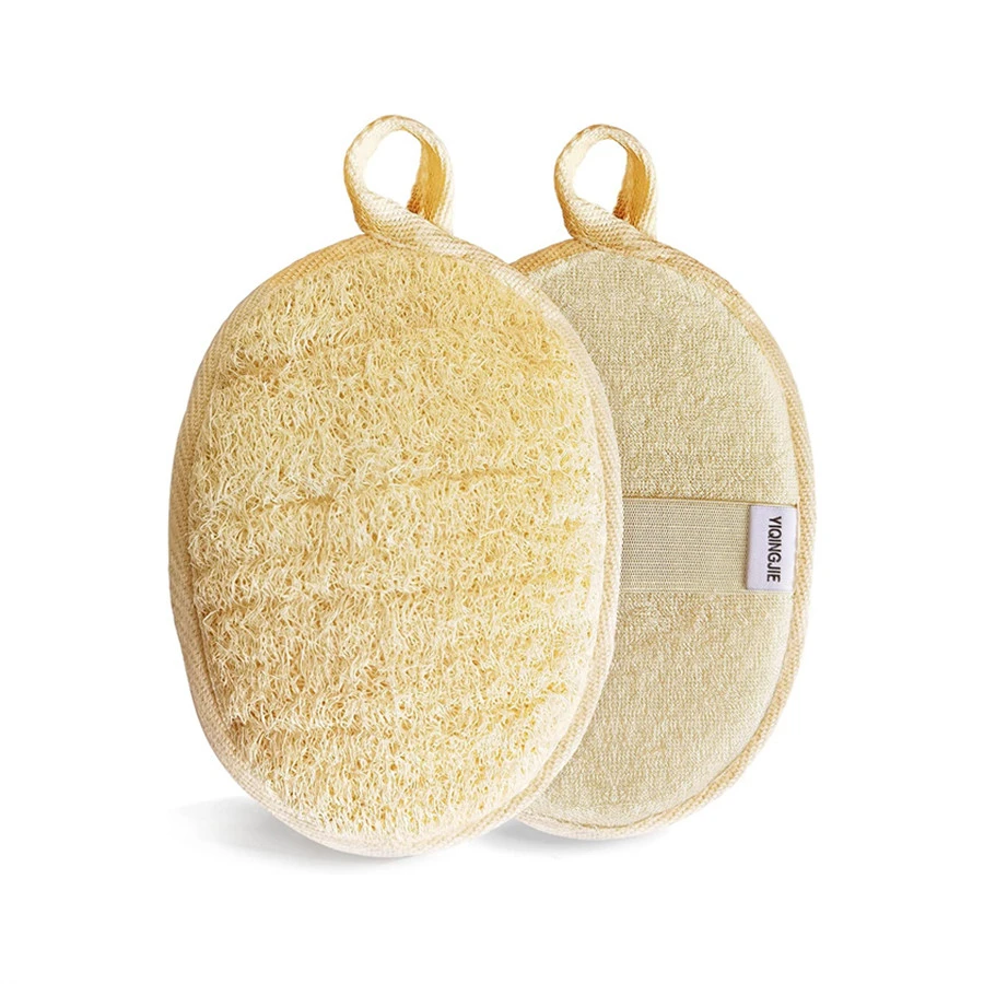 

Eco-Friendly Exfoliating Body Scrubber Cleaning Bath Natural Loofah Sponges, Beige
