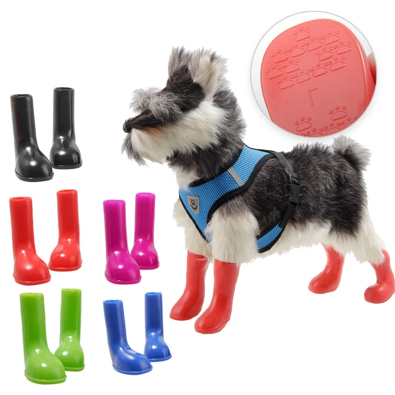 

Hot Sale Summer Pet Dog Shoes Waterproof Pet Rain Shoes for Dog Rubber Boots Durable Shoes