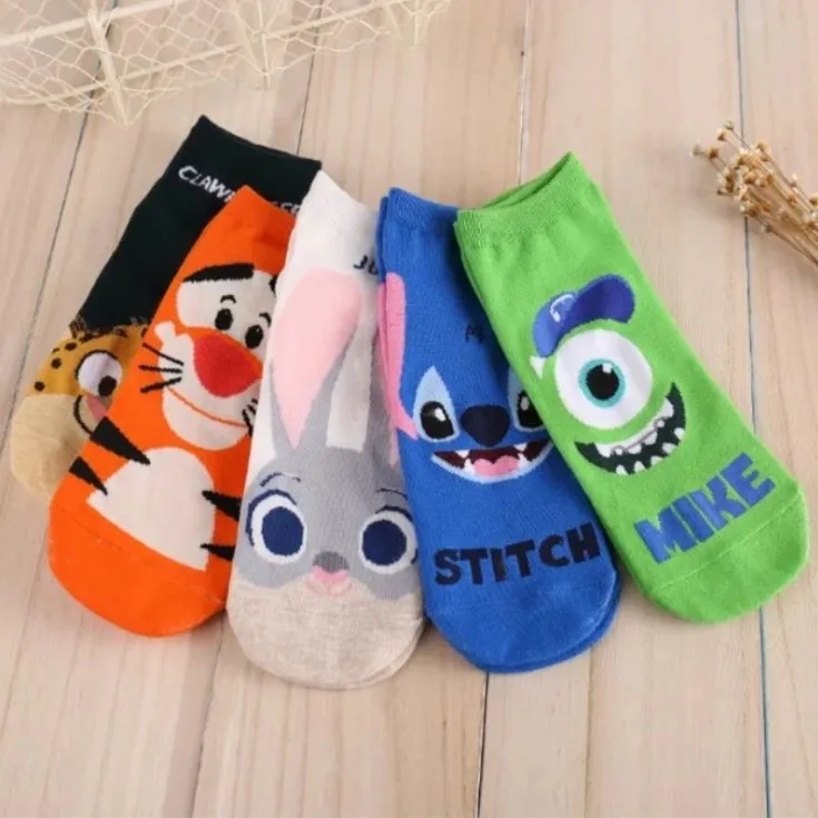 

Wholesale New Fancy Novelty Cartoon Anime Funny Animals Pattern Socks Cotton Funky Ankle Women Funny socks, Picture shown