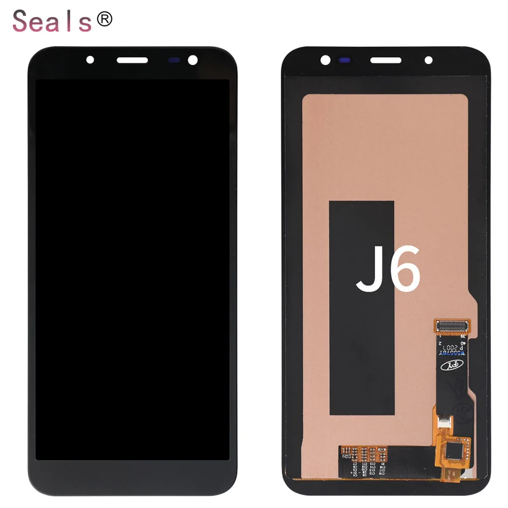 

J6 display for samsung galaxy j6 lcd screenpantallas replacement, Black/white