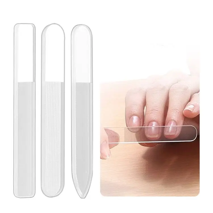 

Wholesale file nail glass with case small nano shiner glass nail file