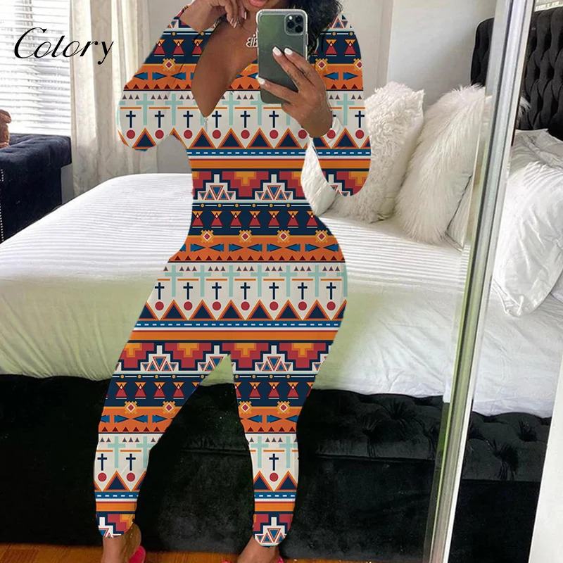 

Colory Onesie With Butt Flap Printed Designer Jumpsuit Romper Bodysuit, Picture shows