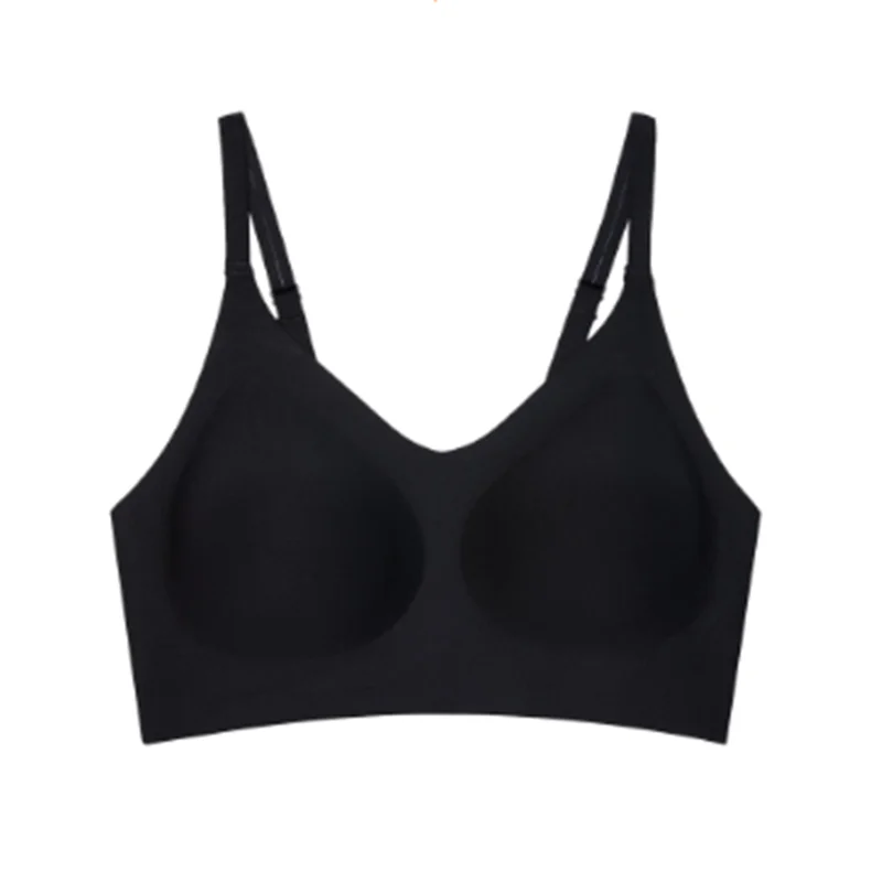

Sling high elastic silk smooth pregnant women's Yoga latex underwear women's seamless gathered back bra