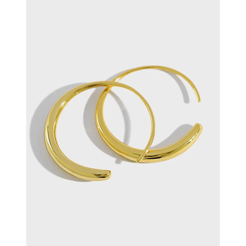 

Danyang S925 Sterling Silver Earrings Simple O-shaped Earrings for Women Jewelry