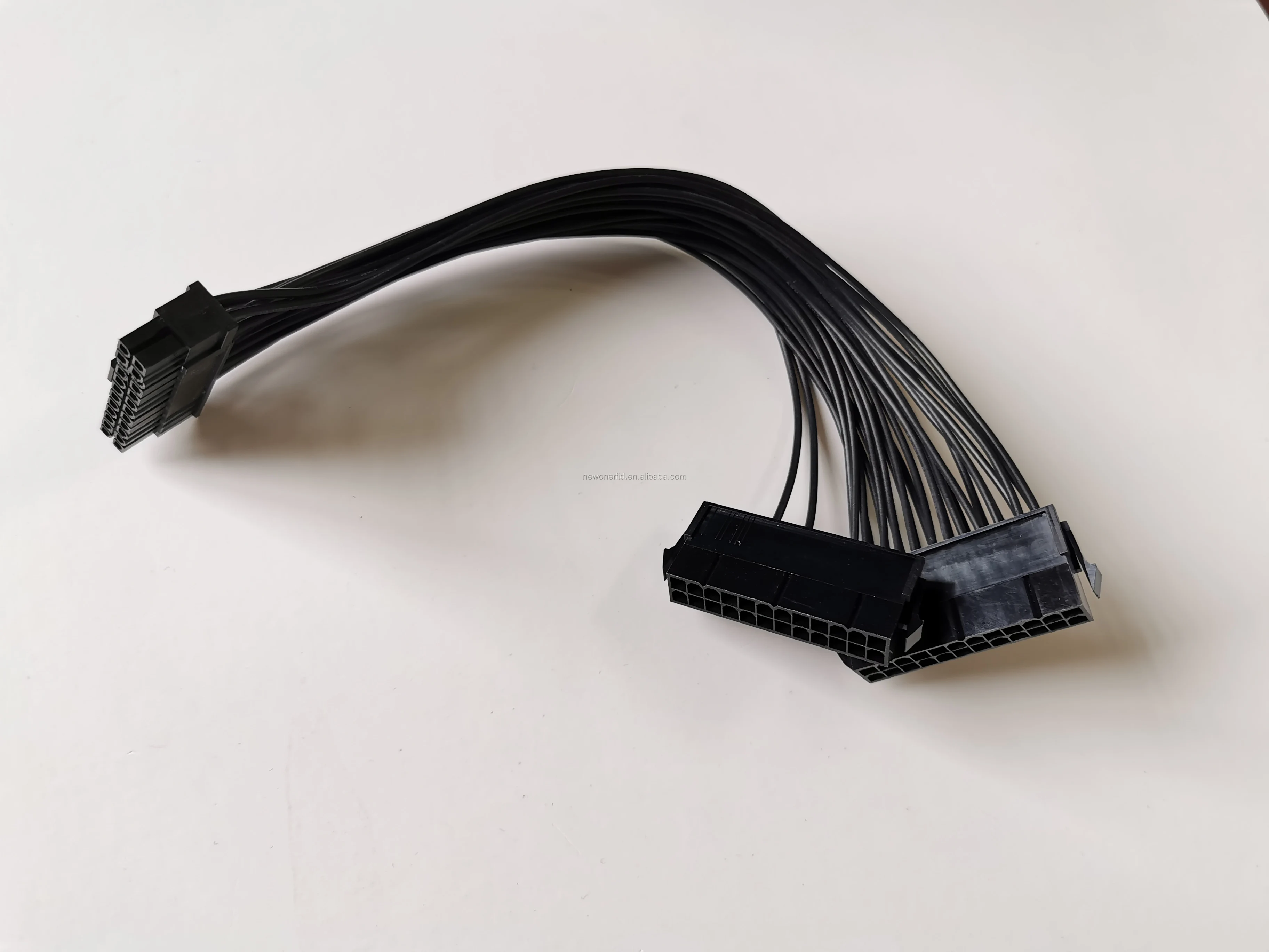 Dual Psu Power Supply 24 Pin 20+4 Pin Adapter Cable For Atx Motherboard