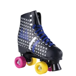 Customize design 4 wheels quad roller skate shoes wholesale for adults