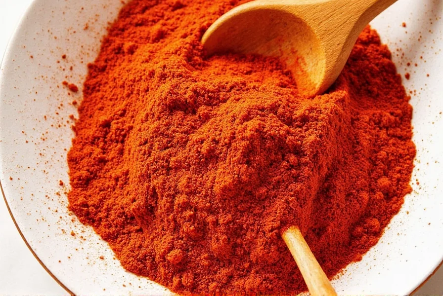 Bowl of rose paprika with subtle pinkish hue