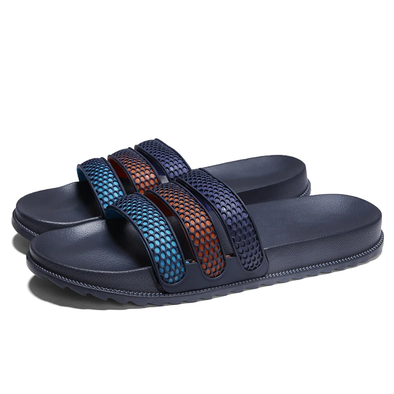 

Wholesale Flip Flops Men Rainbow Shoes Designer Loafers EVA Insole House Indoor Slippers Slides